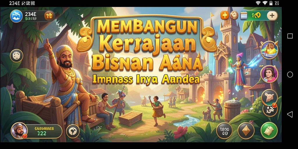 Tampilan gameplay <strong>234E</strong> yang menampilkan pengelolaan bisnis yang dinamis.