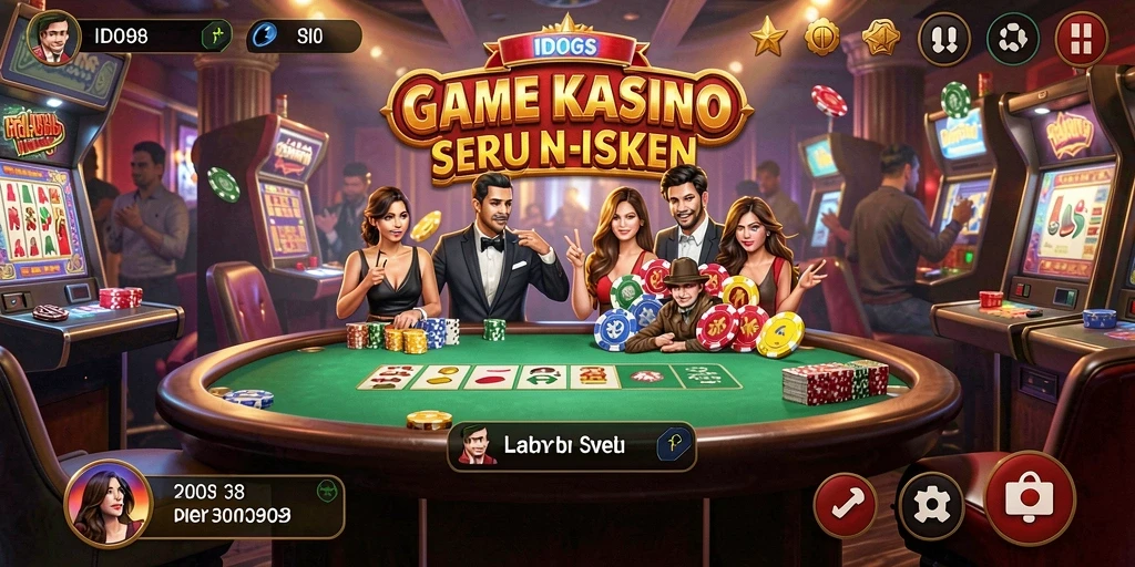 Screenshot gameplay <strong>ID098</strong> yang menampilkan suasana Kasino yang mendebarkan.
