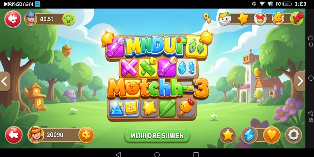 Screenshot gameplay MNDUIT dengan aksi seru dari permainan Match-3.
