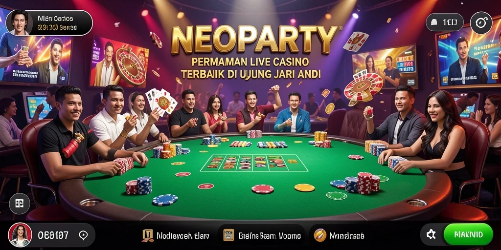 Tampilan aksi seru di NEOPARTY Live Casino.