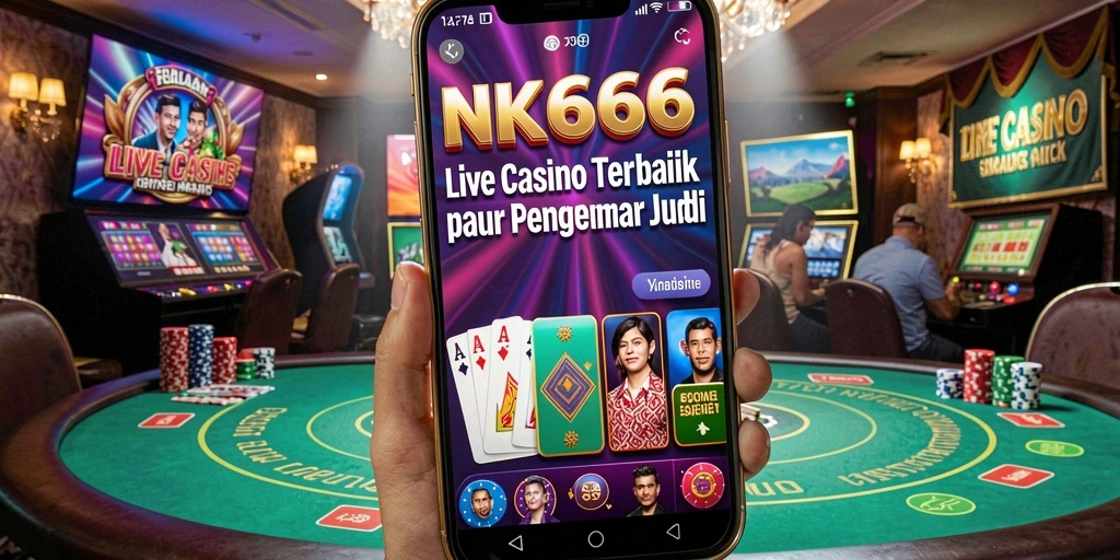 Tampilan gameplay Live Casino yang mendebarkan di NK666.