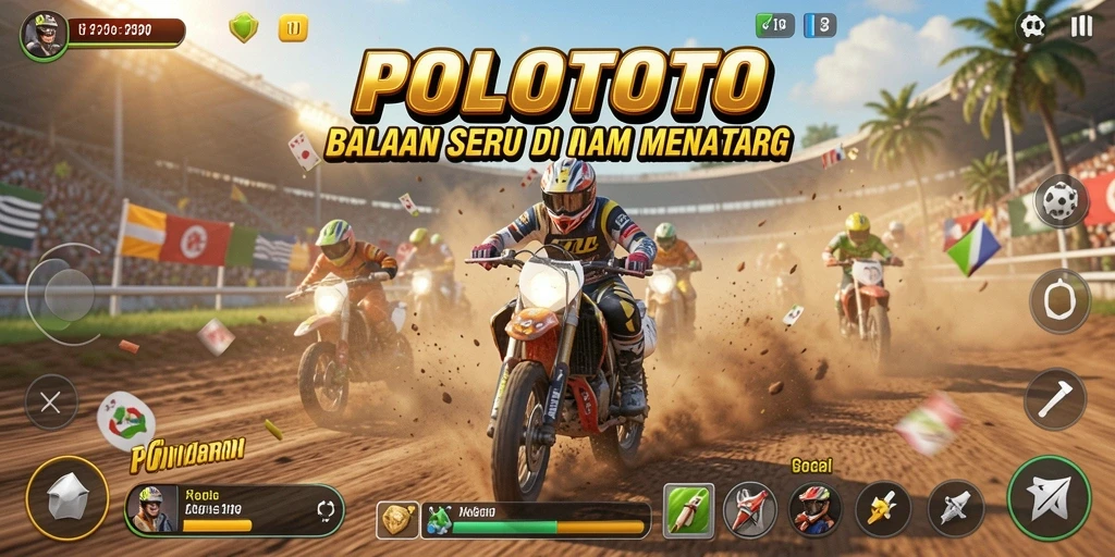 Gameplay seru balap mobil di POLOTOTO dengan lintasan yang menantang.