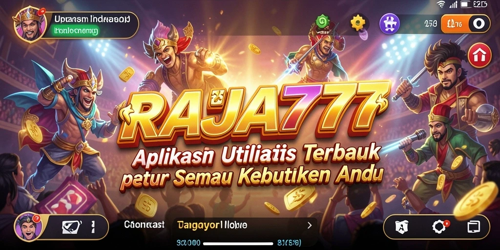 Tampilan utama RAJA777 menunjukkan fitur utilitasnya.