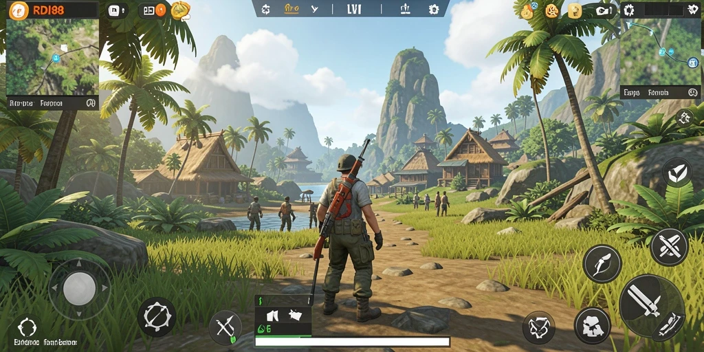 Screenshot gameplay RDI88 menampilkan eksplorasi dunia terbuka yang menakjubkan.
