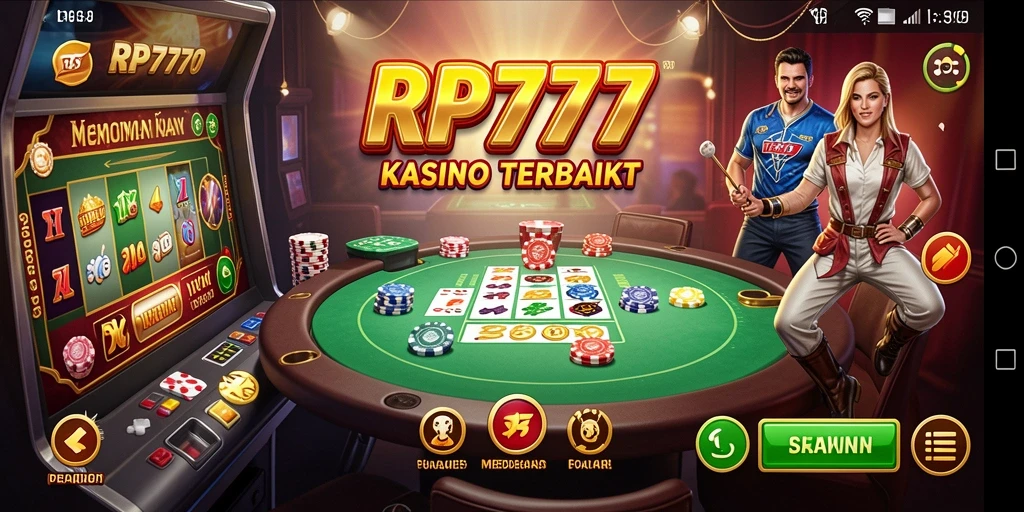 Tampilan permainan Kasino yang menarik dan interaktif di RP777.