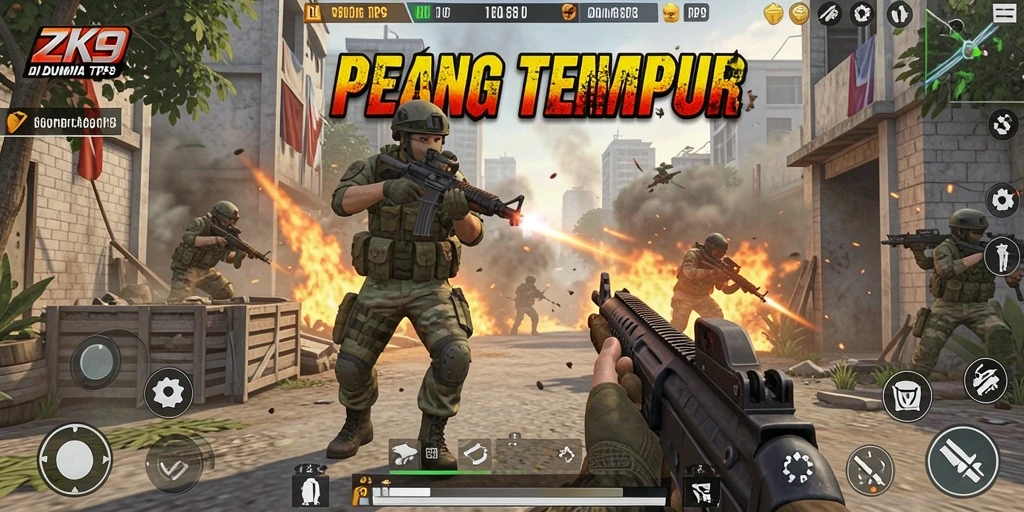 Gameplay ZK9 yang seru dengan aksi tempur TPS.